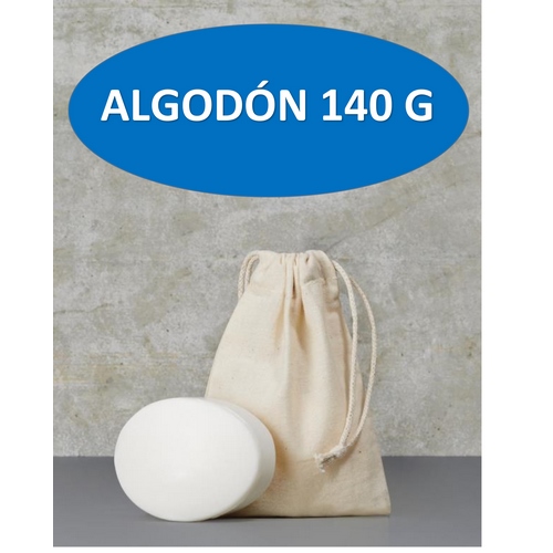 BOLSA MINI ALGODON 140 GRS. 10 X 14 CM. CORDON AJUSTABLE (NATURAL) (TALLA UNICA)